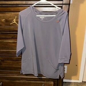 Grey jockey scrub top